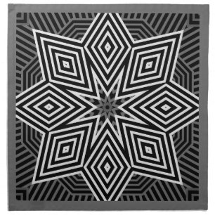 Multi-colored geometric pattern retro cloth napkin