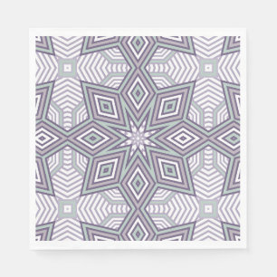 Multi-colored geometric pattern retro napkins