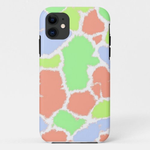 Multi_Colored Giraffe Fur Pattern iPhone 11 Case