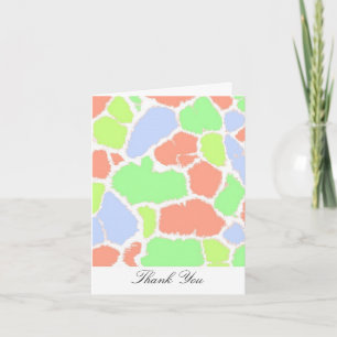 Multi-Colored Giraffe Fur Print Thank You Card