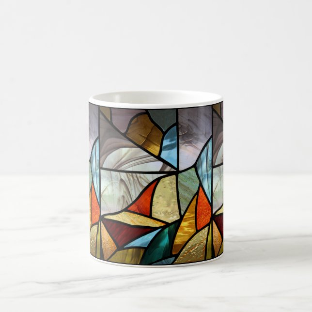 Multi-Colored Glass Abstract Coffee Mug (Center)