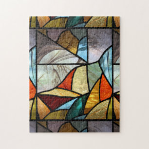 Multi-Colored Glass Abstract Jigsaw Puzzle
