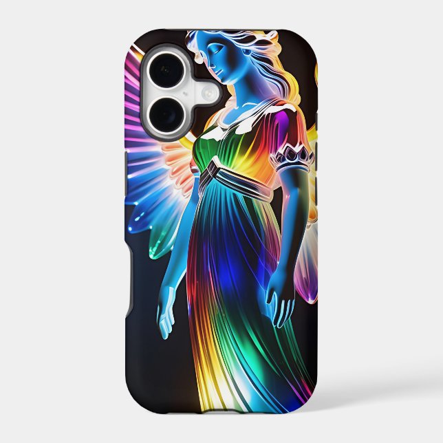 Multi-colored glass Angel Iphone Case (Back)