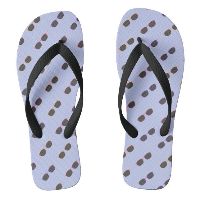 Multi-colored glasses flip flops (Footbed)