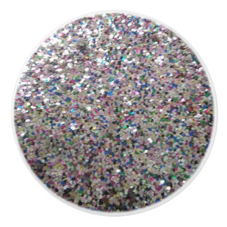 Multi Colored Glitter Ceramic Knob
