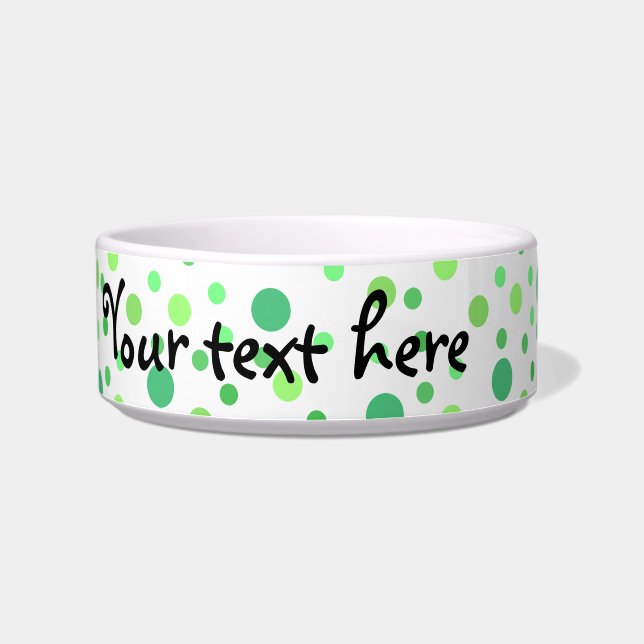 Multi colored green polka dots bowl (Left)