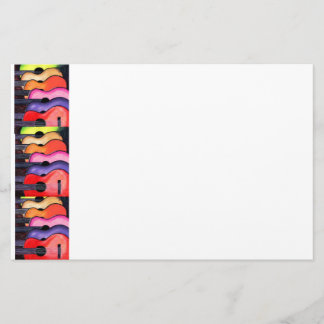 Multi Colored Guitars Stationery