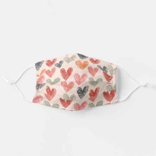 Multi_Colored Hearts Face Mask