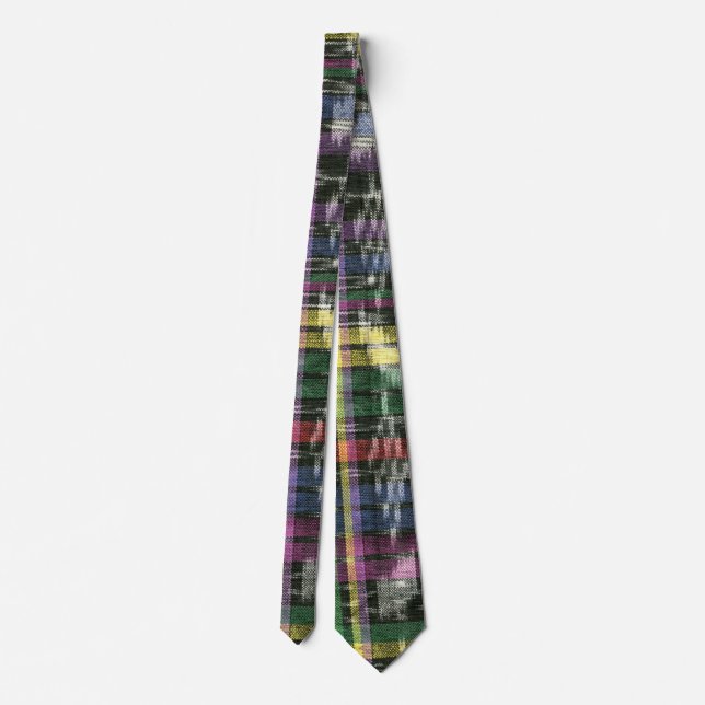 Multi-colored ikat tie (Back)