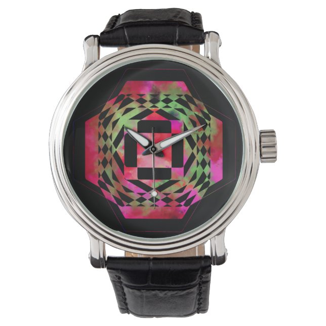 Multi-colored Jagged Geometry Watch (Front)