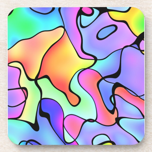Multi Colored Jigsaw Coaster (Front)