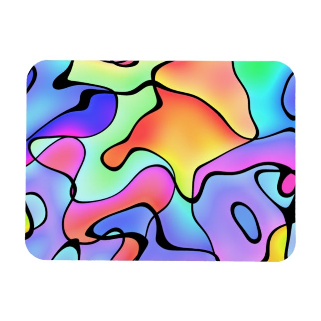 Multi Colored Jigsaw Magnet (Horizontal)