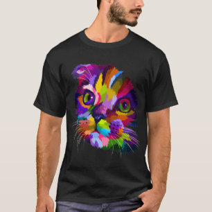 Multi Colored Kitten Pop Art T-Shirt