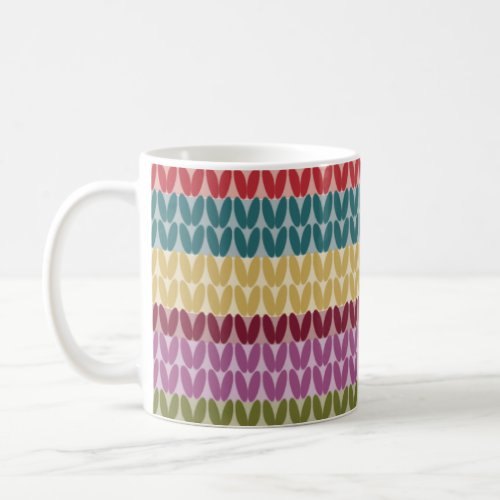 Multi_Colored Knitted Style Striped Coffee Mug