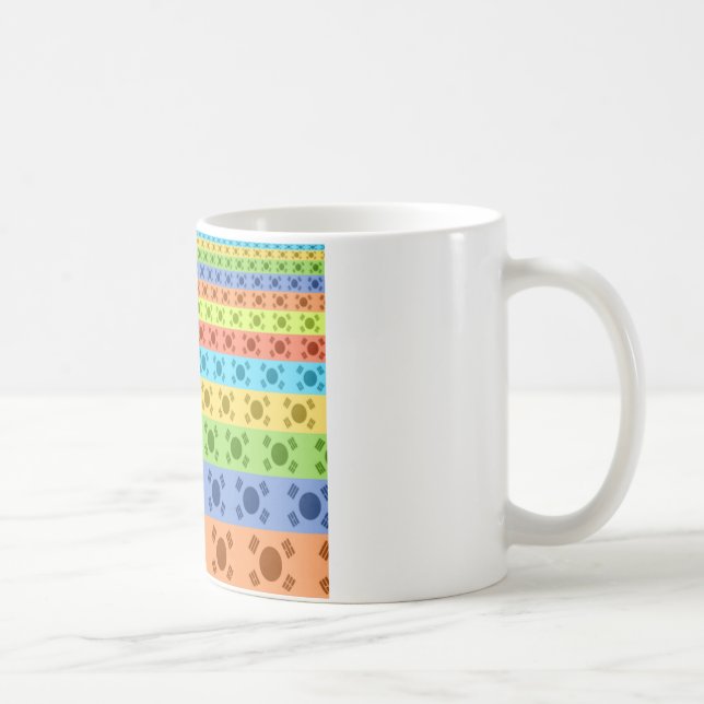 Multi-Colored Korean Flag Art Print Coffee Mug (Right)