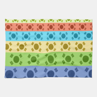 Multi-Colored Korean Flag Art Print Kitchen Towel