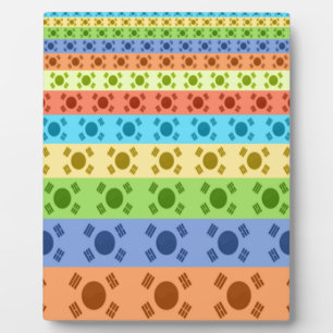Multi-Colored Korean Flag Art Print Plaque