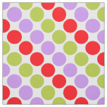 Multi colored large polka dots retro sixties fabric