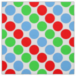Multi colored large polka dots retro sixties fabric