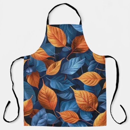 Multi_colored leaf pattern apron