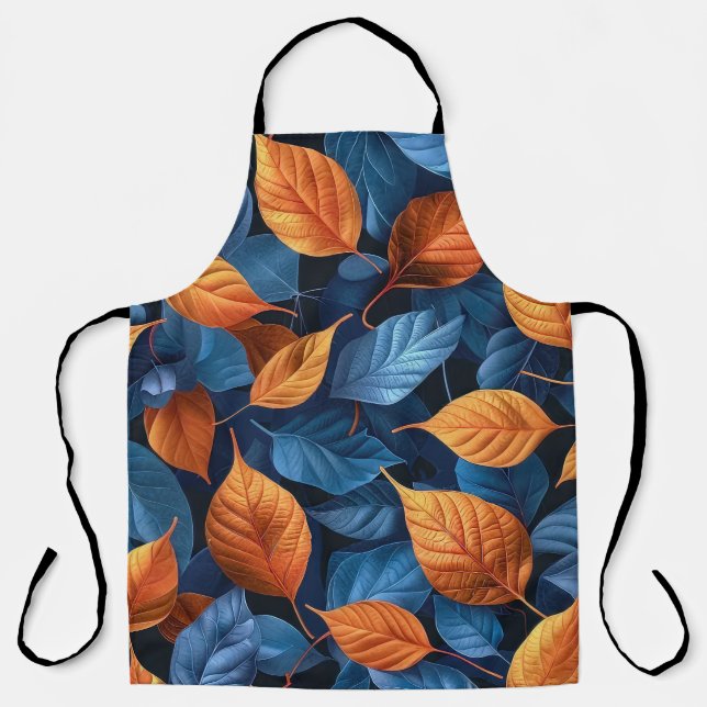 Multi-colored leaf pattern apron (Front)