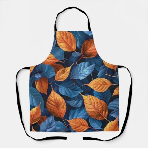 Multi_colored leaf pattern apron