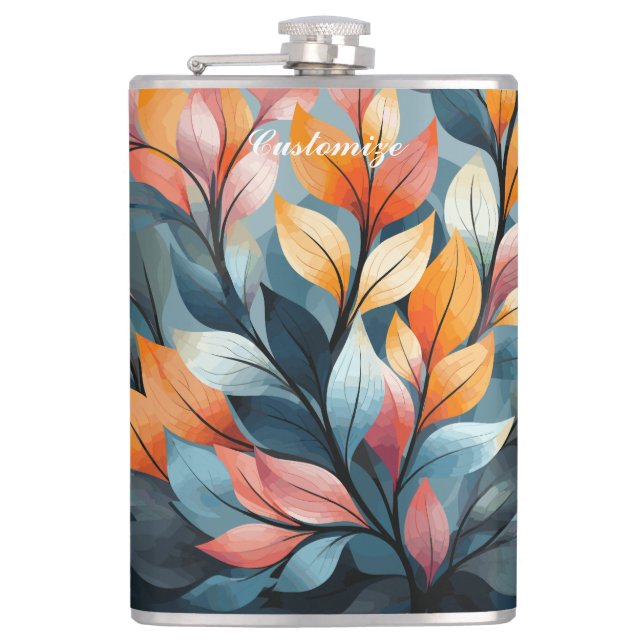 Multi-colored Leaves  Thunder_Cove  Flask (Front)