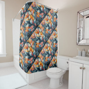 Multi-colored Leaves Thunder_Cove Shower Curtain