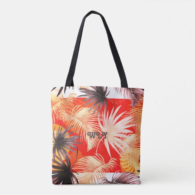 Multi-colored Leaves Tote Bag (Back)