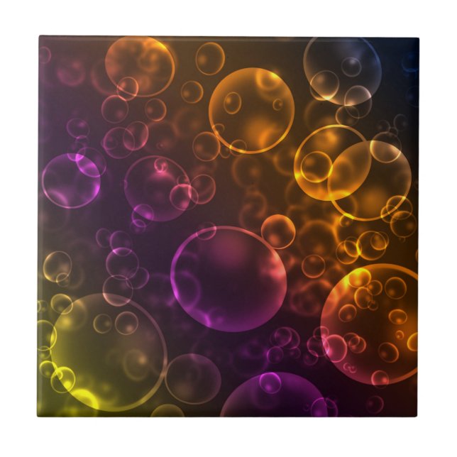 Multi-colored lenses ceramic tile (Front)