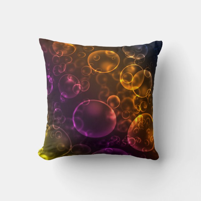 Multi-colored lenses throw pillow (Front)