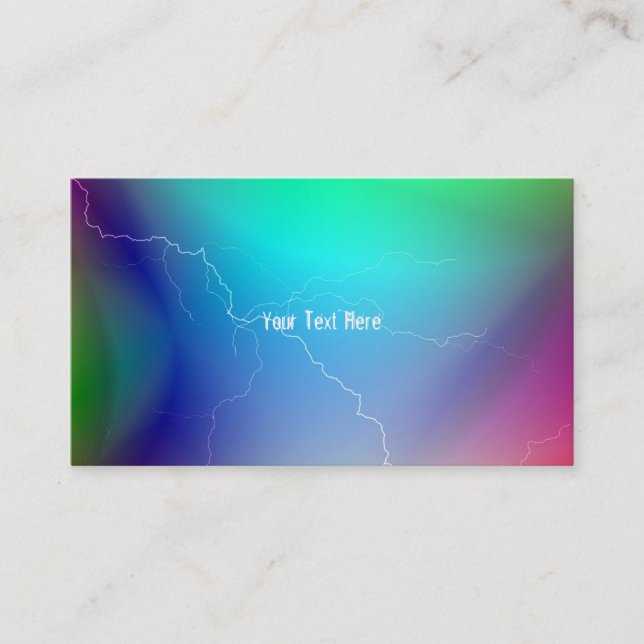 Multi-Colored Lightning Business Cards (Front)