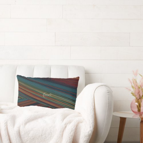 Multi_colored Line Lumbar Pillow 13x21