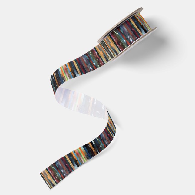 Multi Colored Lined Satin Ribbon (Front+Back)