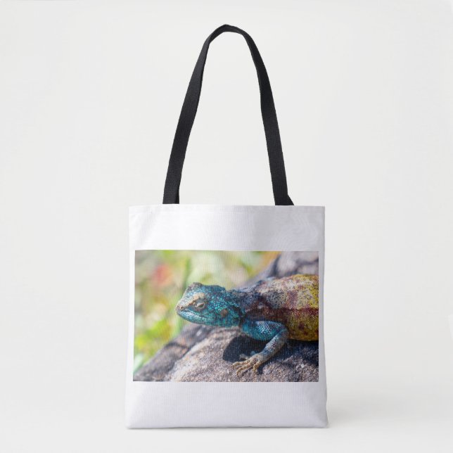 Multi-Colored Lizard Tote Bag (Front)