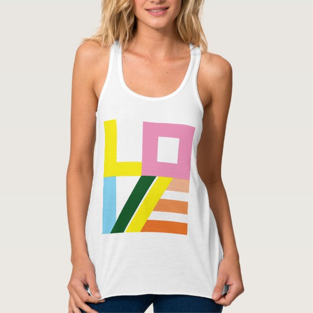 Multi-colored "LOVE" tank Top (Front)