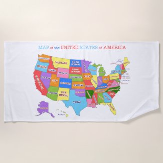 Multi-Colored Map Of the United States
