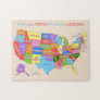 Multi-Colored Map Of the United States Jigsaw Puzzle