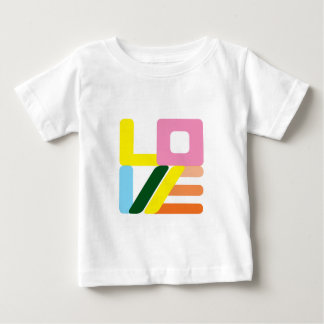 Multi-colored mod LOVE baby/toddler T-Shirt