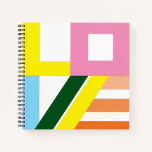 Multi-colored mod LOVE sketch book
