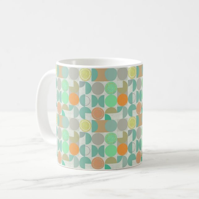 Multi-colored modern geometric   coffee mug (Front Left)