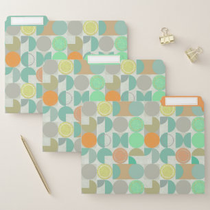 Multi-colored modern geometric  file folder