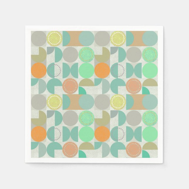 Multi-colored modern geometric  napkins (Front)