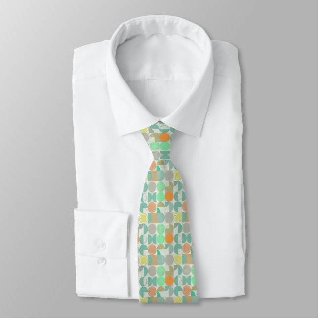 Multi-colored modern geometric  neck tie (Tied)