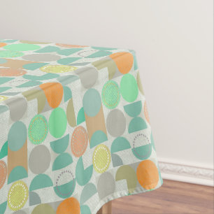 Multi-colored modern geometric tablecloth