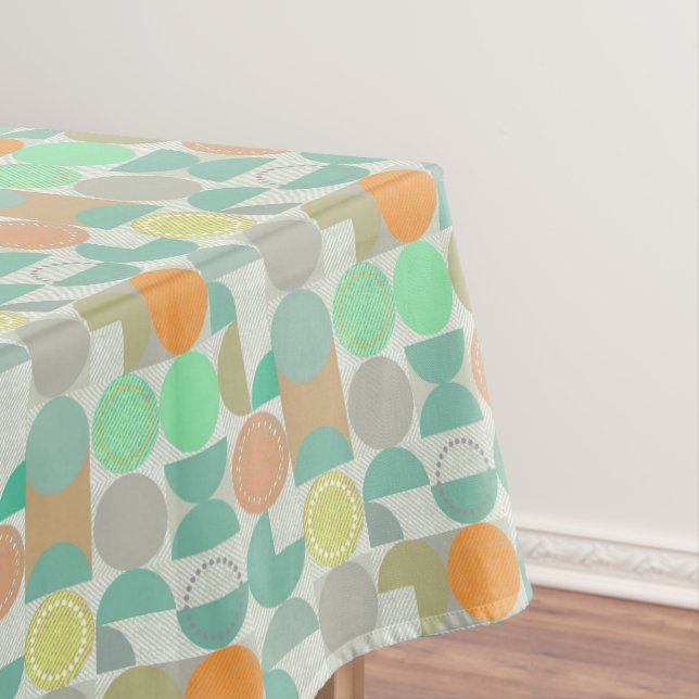 Multi-colored modern geometric  tablecloth (In Situ)
