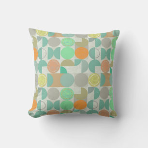 Multi-colored modern geometric throw pillow