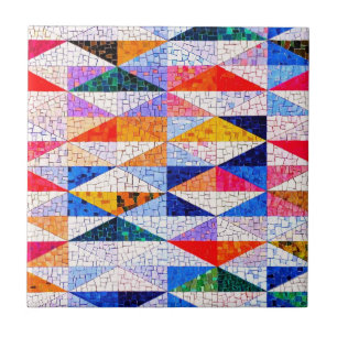Multi Colored Mosaic Effect Ceramic Tiles
