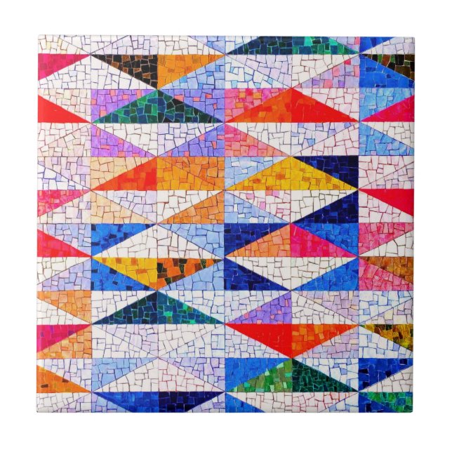 Multi Colored Mosaic Effect Ceramic Tiles (Front)
