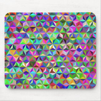 Multi Colored optical illusion geometric shapes Mouse Pad
